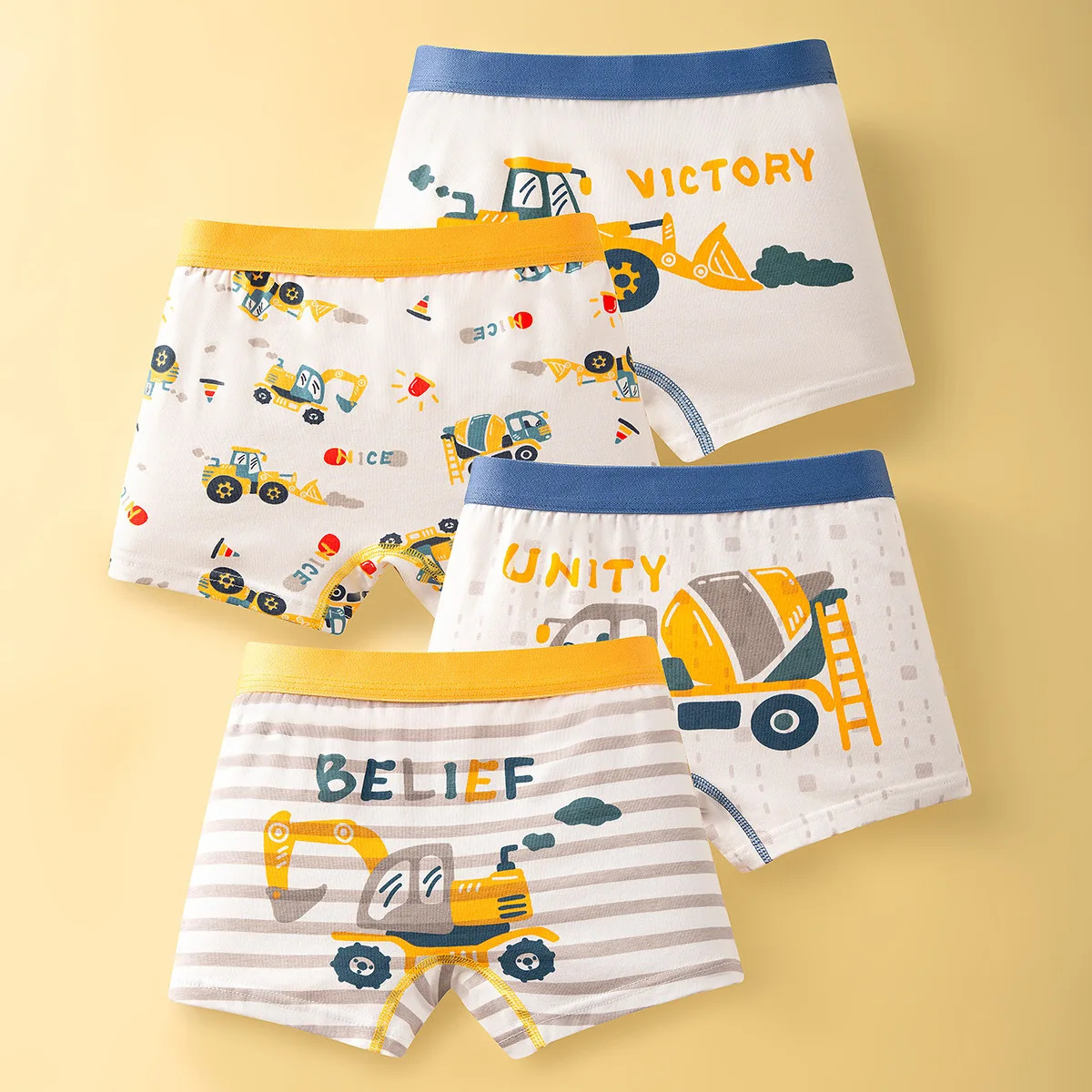 1/4/8 pcs Boys Boxer Briefs Kids Cotton Underwear Boy Underpants Teenager Cartoon Dinosaur Print Soft Children Panties 250508