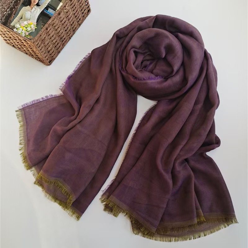 XXXX color-woven double-layer double-sided solid color scarf super large and wide color matching men and women spring and autumn shawl