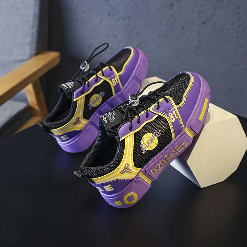 Student non-slip board Low top sports New breathable mesh surface casual boys wear-resistant basketball shoes