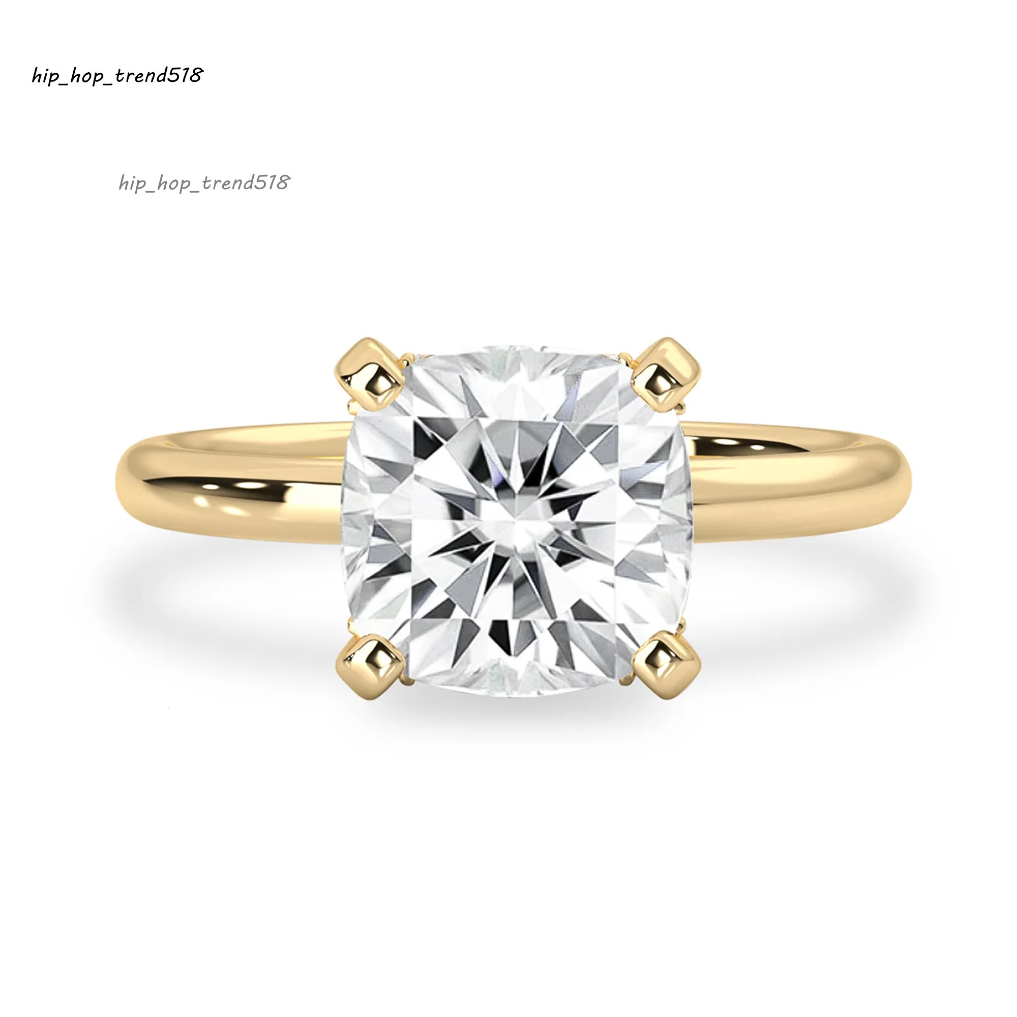 14K Gold Plated Gra Certified Wholesale 5ct Moissanite Ring 5 ct Moissanite Wedding Ring