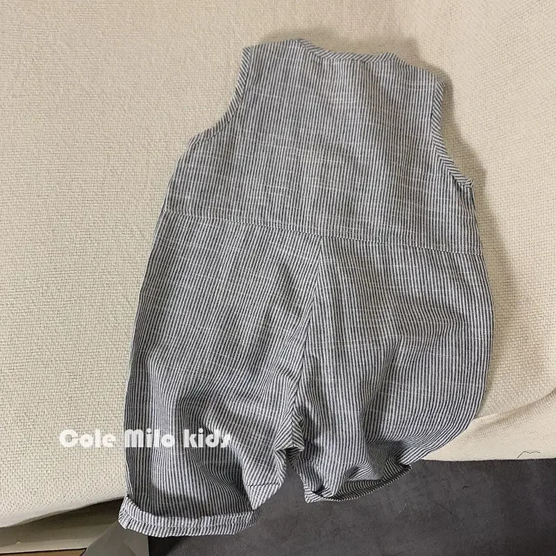 Kids Overalls Ankle Length Drawstring Loose Straight Striped Simple Fashionable able Comfortable Summer Kids Unisex 250508