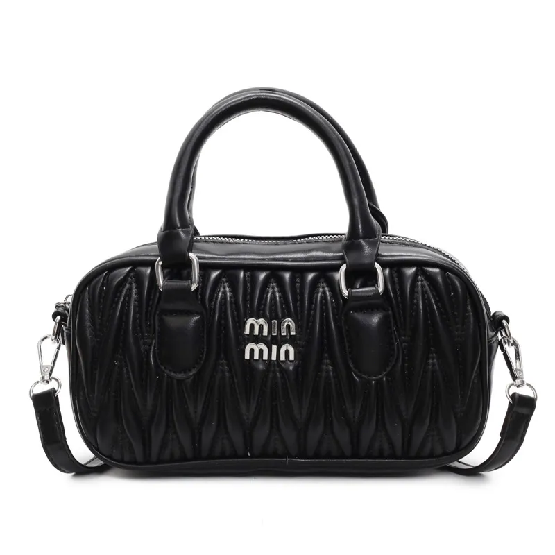 free shipping 2025 new designer shoulder bowling bags for womans handbag flap fashion black women messenger bag crossbody bag