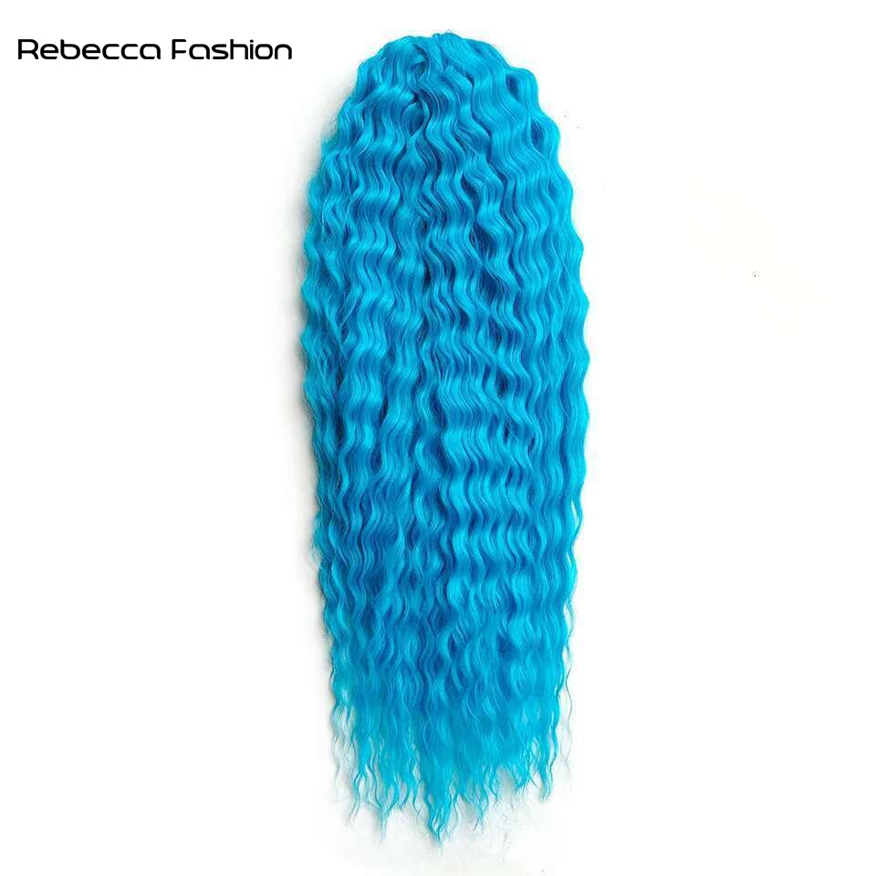 Rebecca Fashion Hair Synthetic Hair Water Wave 24Inch Braid Hair Twist Crochet Hair Black Ombre Pink Deep Wave Braiding Hair Extension Cosplay