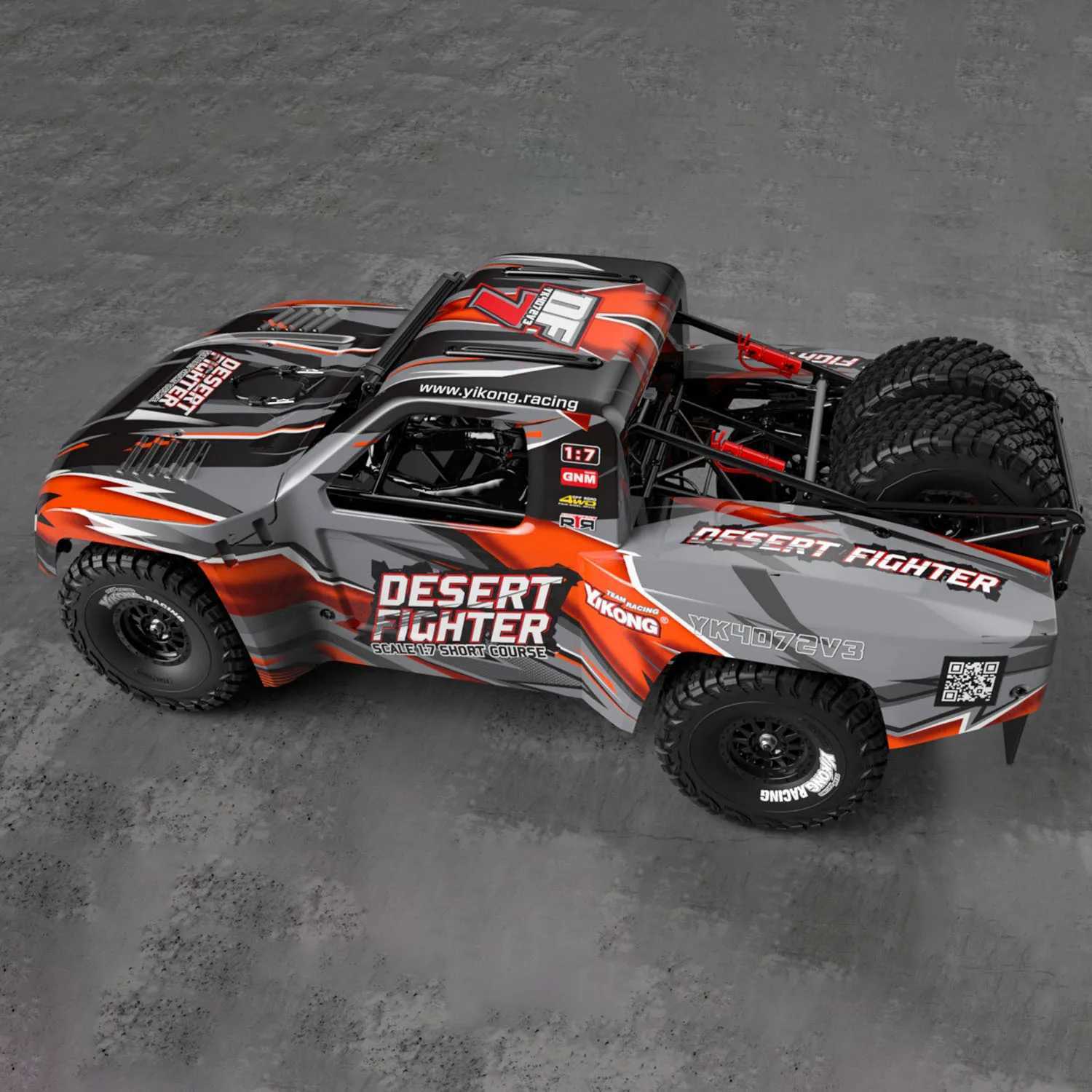 1/7 YIKONG RC Crawler DF7 V3 4WD Radio Control Desert Car Off-road Vehicles Models with Motor ESC Servo Assembled Hobby Toys z250508