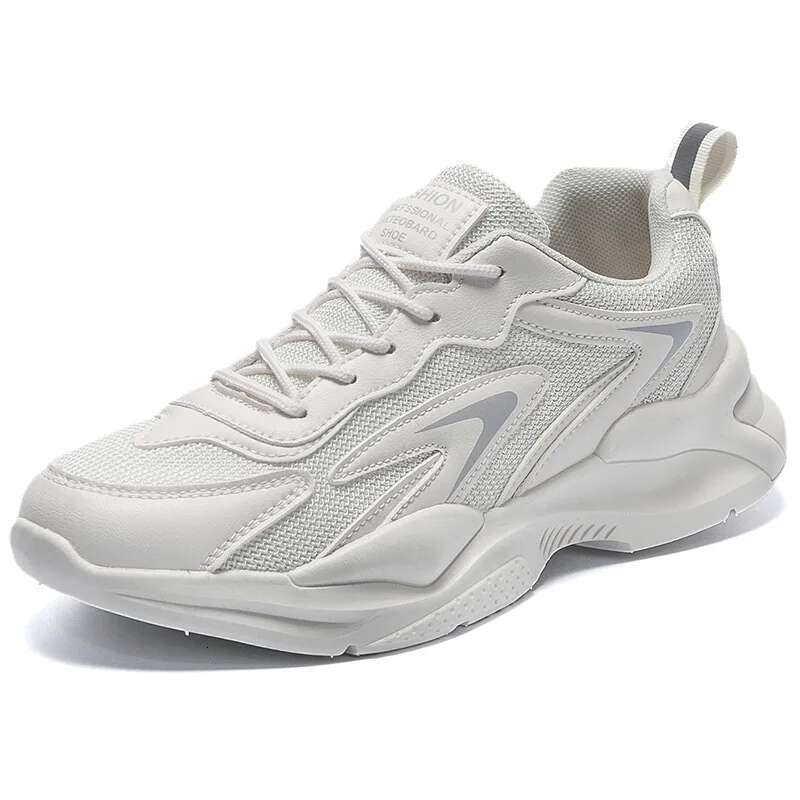 Men's Chunky Dad Shoes: 2025 Summer Breathable Running Sneakers with Thick Soles for Students