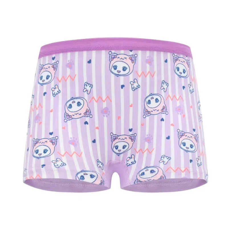 4 Pack Cotton Girls Panties Cute Character Cartoon Childrens Underwear Washable Soft Kids Boxer Briefs 2-9T Girl Boyshort 250508