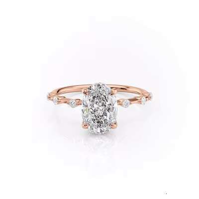Customized Ladies Luxury Oval Cut Diamond Wedding Engagement Rings for Women Moissanite Ring