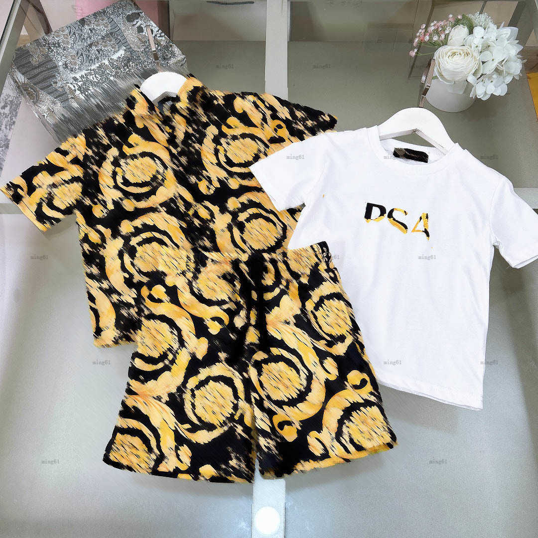 Brand boys tracksuits kids designer clothes three-piece baby tracksuits boys shirt Letter printing T-shirt and shorts A160X05N145