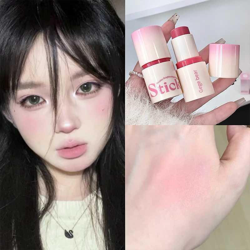 Smooth Blush Stick Low Saturation Cheek Tint Makeup Long-lasting Waterproof Natural Pink Brightening Expanding Color Rouge StickXJ250508