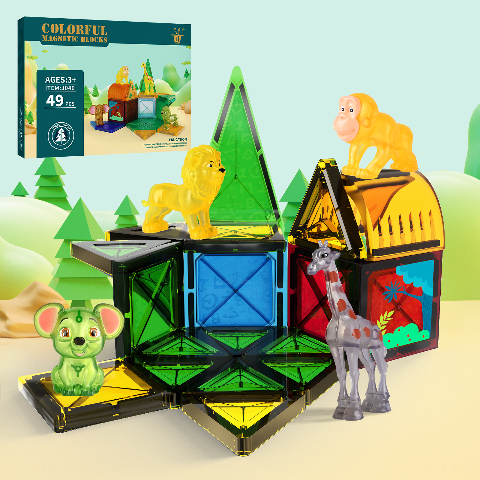 49pcs Educational Learning Cube Toys - Large Collection Promoting Imagination & Problem Solving