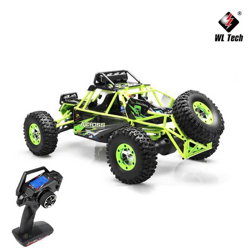 Free shipping WLtoys 12428 1 12 4WD RC Racing Car High Speed Off-Road Remote Control Alloy Climbing Truck LED Light By Boys Toys Kids Gift