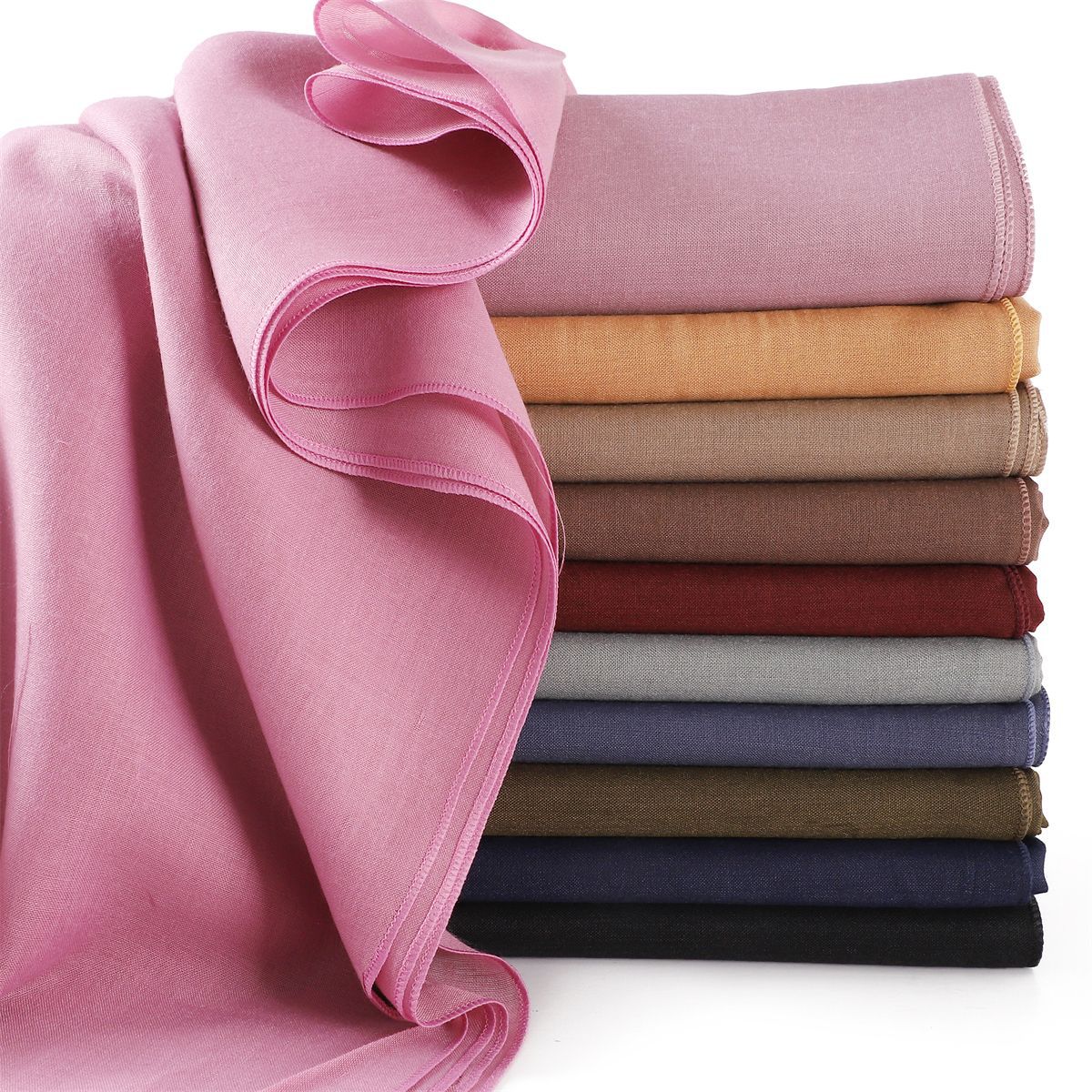 K652 High-quality encrypted bali yarn large size Malay square scarf tulle solid color hijab scarf shawl
