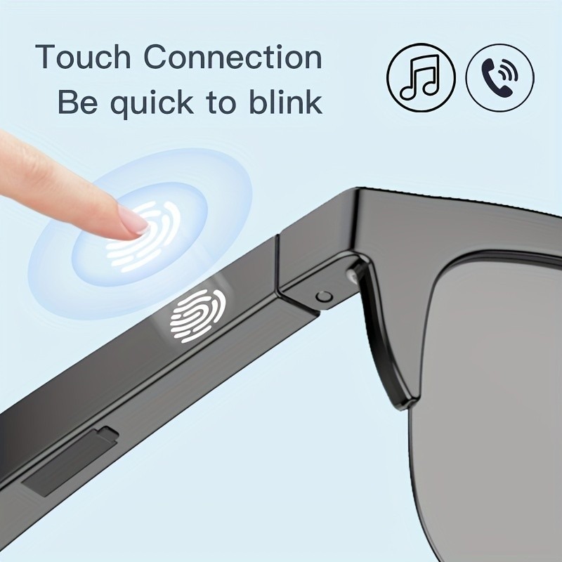 Smart Bluetooth V5.3 Sunglasses Glasses Call Outdoor Sports Headphones HIFI Black Technology Anti-touch UV For Men And Women F06 F07 F08