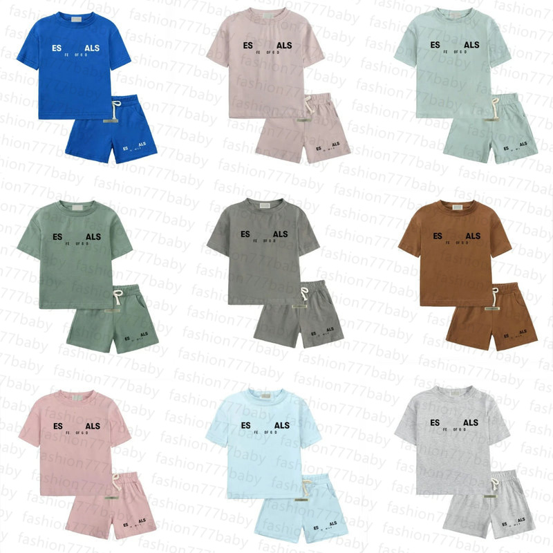 Kids Fashion T-shirts Boys Girls cotton Clothes Sets Baby Summer Shirts Shorts Two Piece Sets Children Outdoor Tracksuits Kid Tees Sportwear Fashion Appare