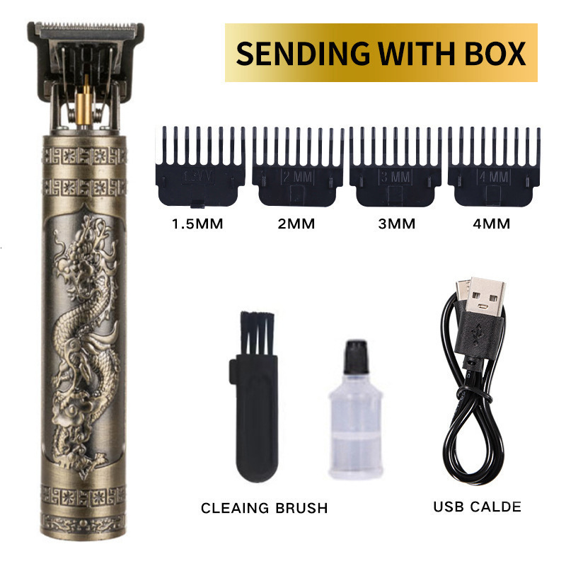 Electric Shavers in Vintage T9 0MM Hair Cutting Machine trimmer Cordless finishing Beard Clipper for men shaver Razors USB 230512