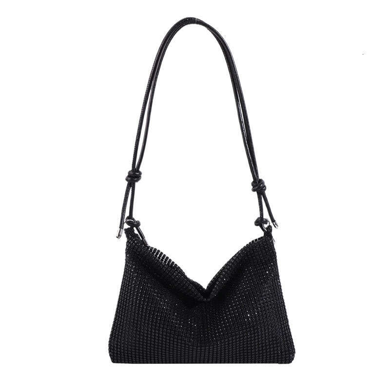 Dinner Bag Dinner Bag Fashionable High Quality Mesh Diamond Small Square New Item Niche Single Shoulder Crossbody Bag Simple Underarm Versatile Women 
