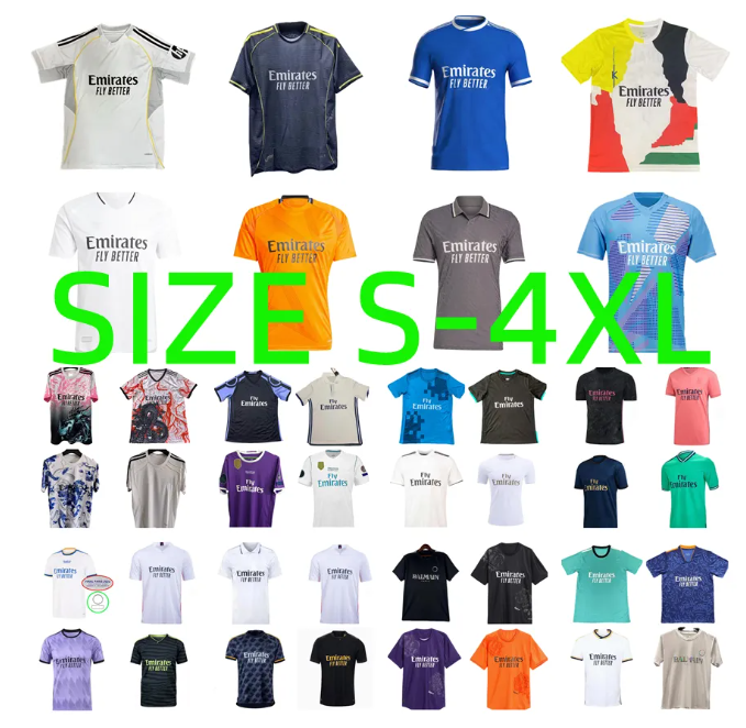 16 17 18 19 20 21 22 23 24 25 26 Real MBAPPE BELLINGHAM Madrids soccer jersey 2025 2026 BENZEMA MODRIC KROOS Ronaldo CAMAVINGA ENDRICK Tchouameni VINI JR football shirt