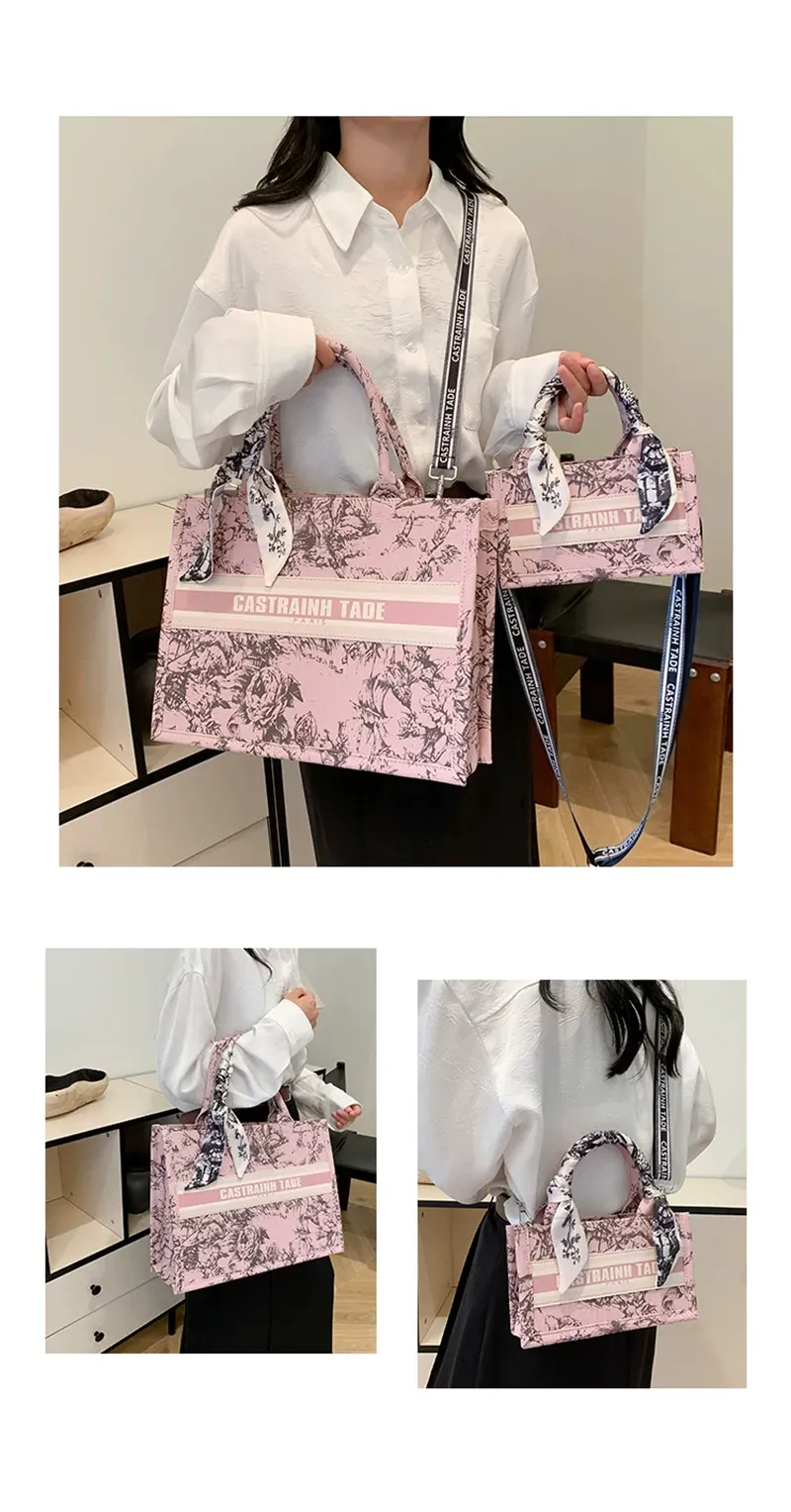 free shipping designer shoulder bags casual handbag fashionable tote bag for women 2025 new style pink