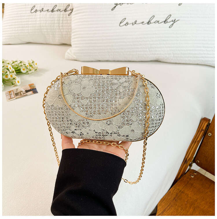 Dinner Bag Texture Handheld Box For Women New Versatile Ins Single Shoulder Crossover Banquet Chain Bar Small Square Bag KQ