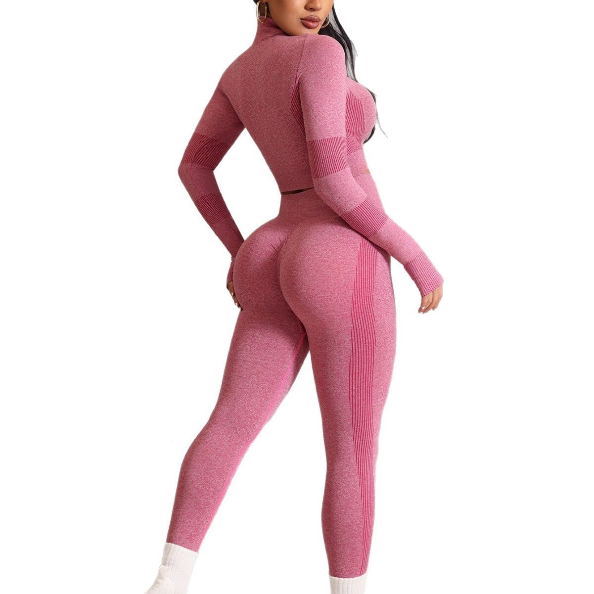 Spring and summer slimming set, short sleeved pants, women's fitness tight fitting sports running yoga set