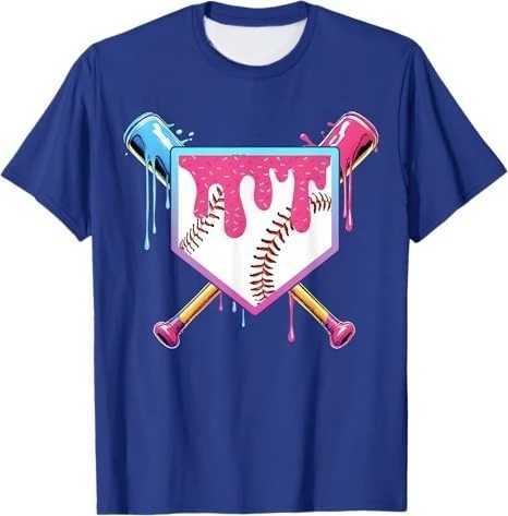 Baseball Home Plate Drip Boys Baseball Bat Baseball Drip T-ShirtT250508