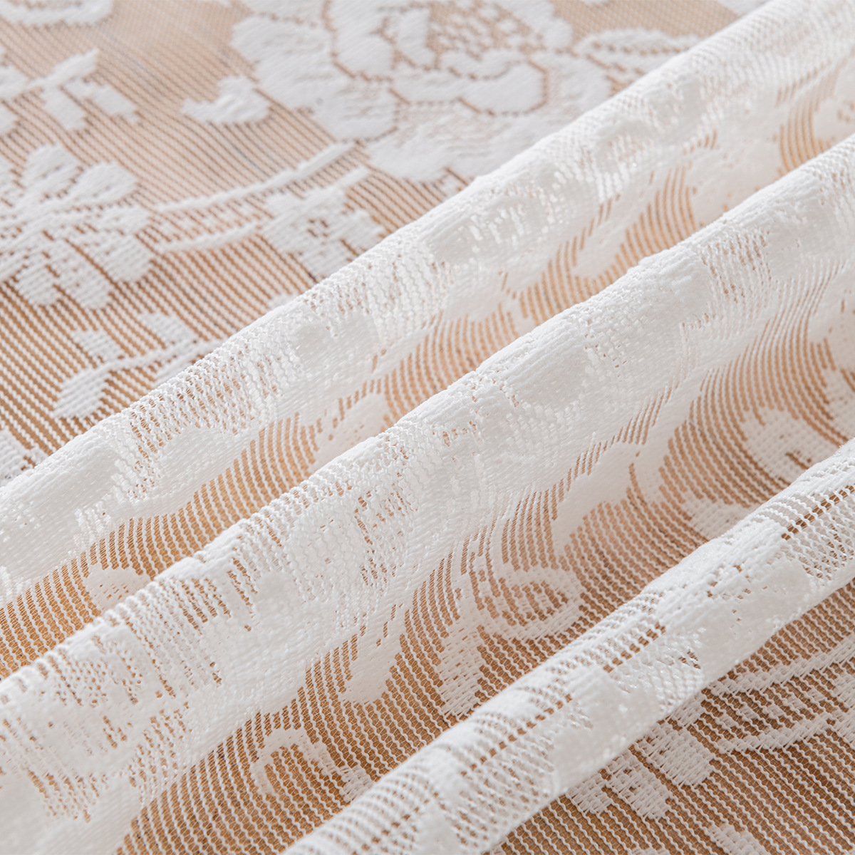 XX0372 French rose lace tablecloth light luxury high-end rectangular tablecloth non-slip coffee table wedding decoration cover cloth