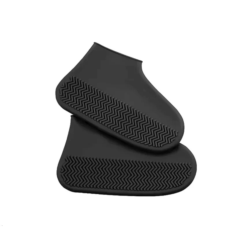 2 waterproof and anti slip silicone shoes high elasticity wearresistant neutral rain boots suitable for outdoor rainy reusable shoe covers 250428s