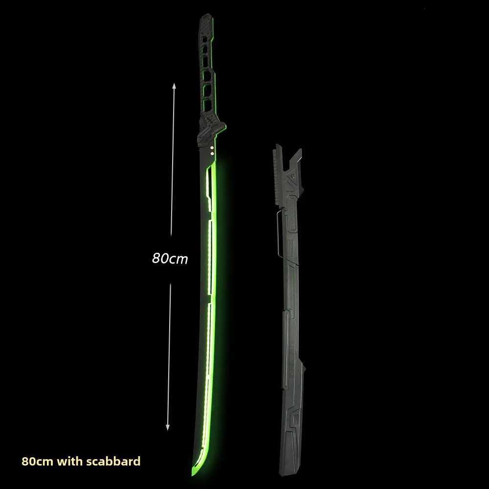 Cyberpunk 80cm/31.5in Lightsaber Samurai Sword with Sheath Model Props Collectible Game Peripherals Cosplay Boy Holiday Toy Gift T250508