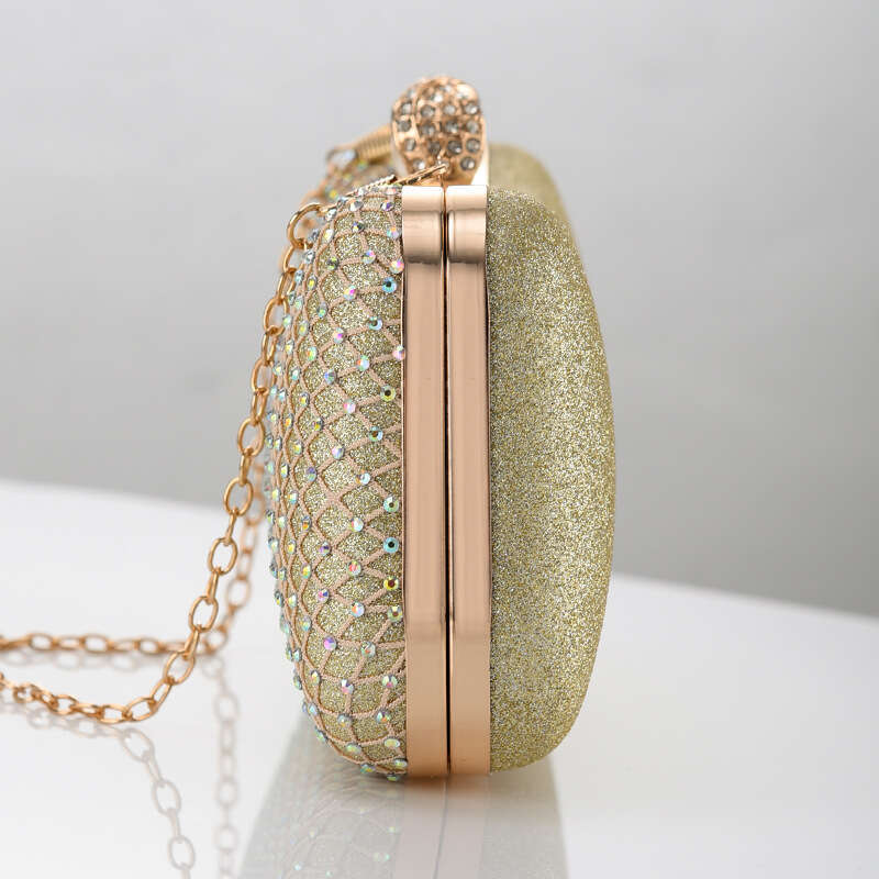 Dinner Bag Dinner Bag New Fashion With Inlaid Water Cheongsam Dress Crossbody Mesh Diamond Evening Bag Handmade KQ KQ