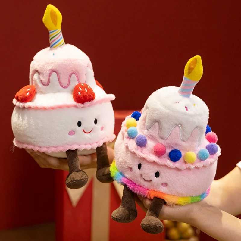 Jelly Cat Strberry Cake Plush Toys Plush Food Dessert low Kai Sweet Birthday Cake Candle For Decoration Creative Gifts Y250508