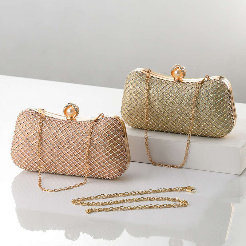 Dinner Bag Dinner Bag New Fashion With Inlaid Water Cheongsam Dress Crossbody Mesh Diamond Evening Bag Handmade KQ KQ