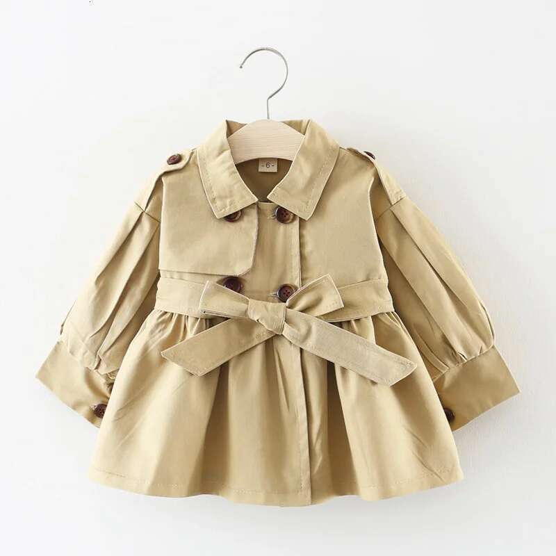 Fashion Trench Coat Cotton Autumn Spring Baby Girl Clothes Kids Jackets For Girls Coats Infant Outerwears Clothing