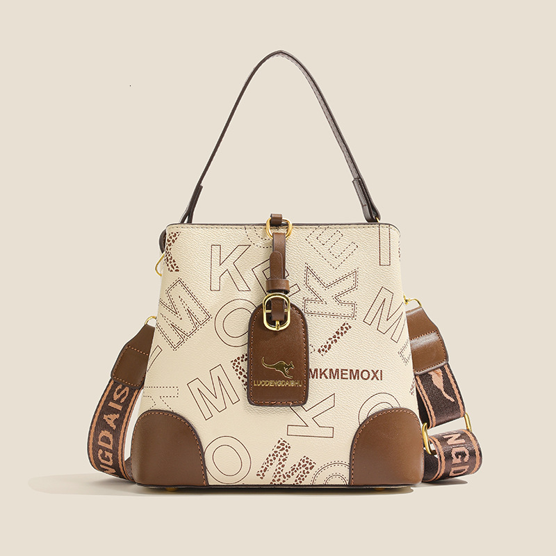 Luxury Brand High Quality New Style Free Delivery Designer Bag Live Broadcast Printed Bucket Bag, Women's New Trend, Simple And Versatile, Large 