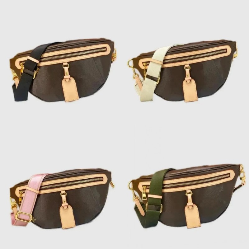 Fashion fanny packs designer bag small bum bag high quality genuine leather purse single strap metal zipper chain plated gold waist bags luxury accessories xb178