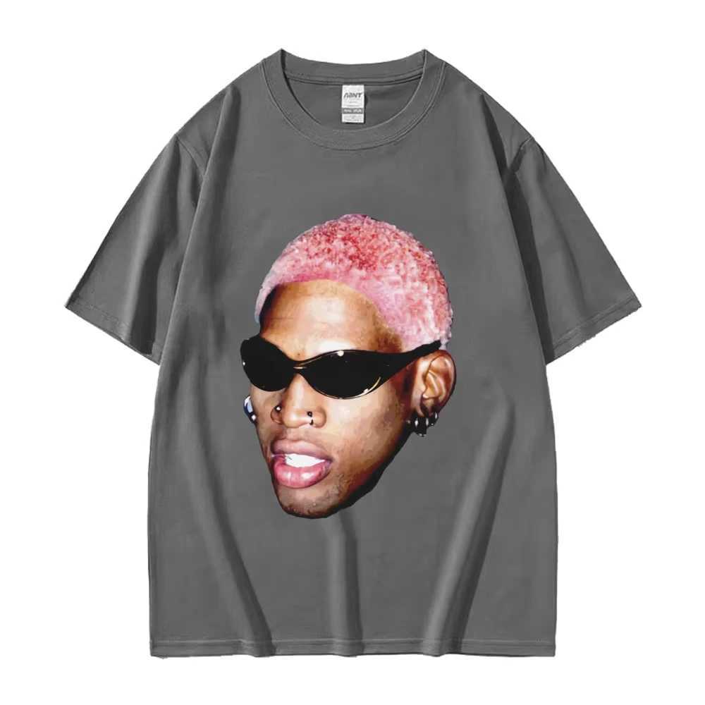 Hot Sale The Worm Dennis Rodman Graphic T Shirt Men Women Boys Basketball Short Sleeve T Shirts Male Cotton Oversized StreetwearT250508