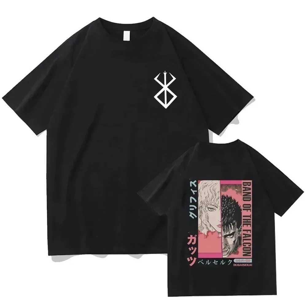 Berserk T-shirt Guts Tshirt Men Cool Manga Japanese Anime Women Cotton Tee Harajuku Manga Hip-hop Oversized T Shirt Clothes TopsT250508