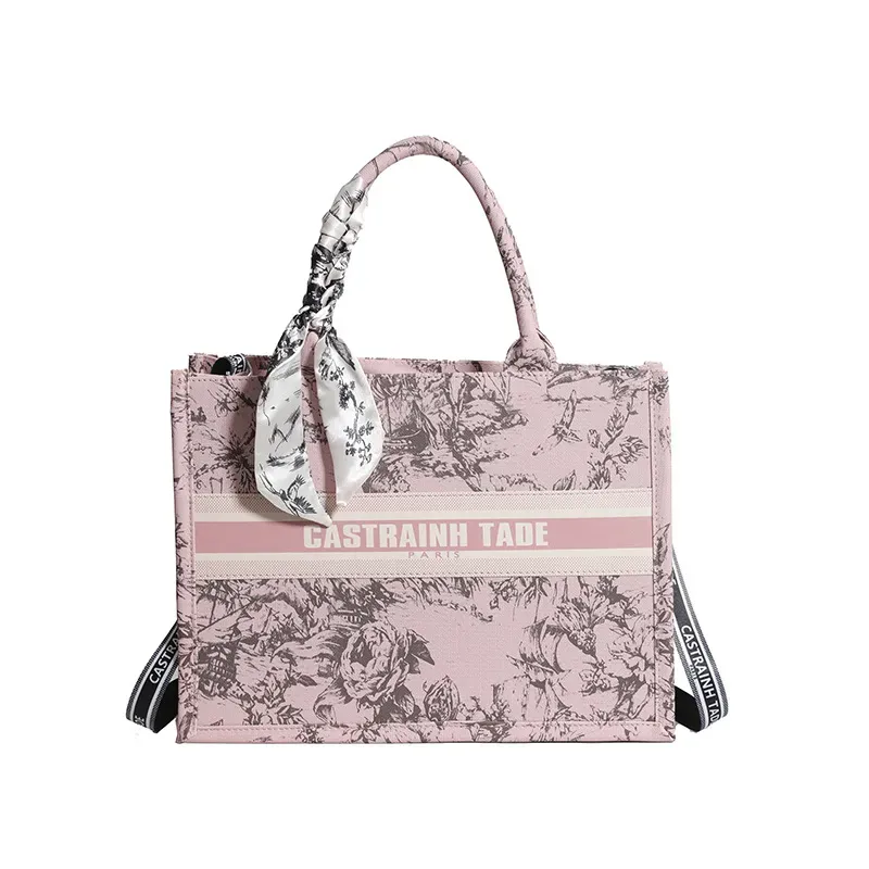 free shipping designer shoulder bags casual handbag fashionable tote bag for women 2025 new style pink