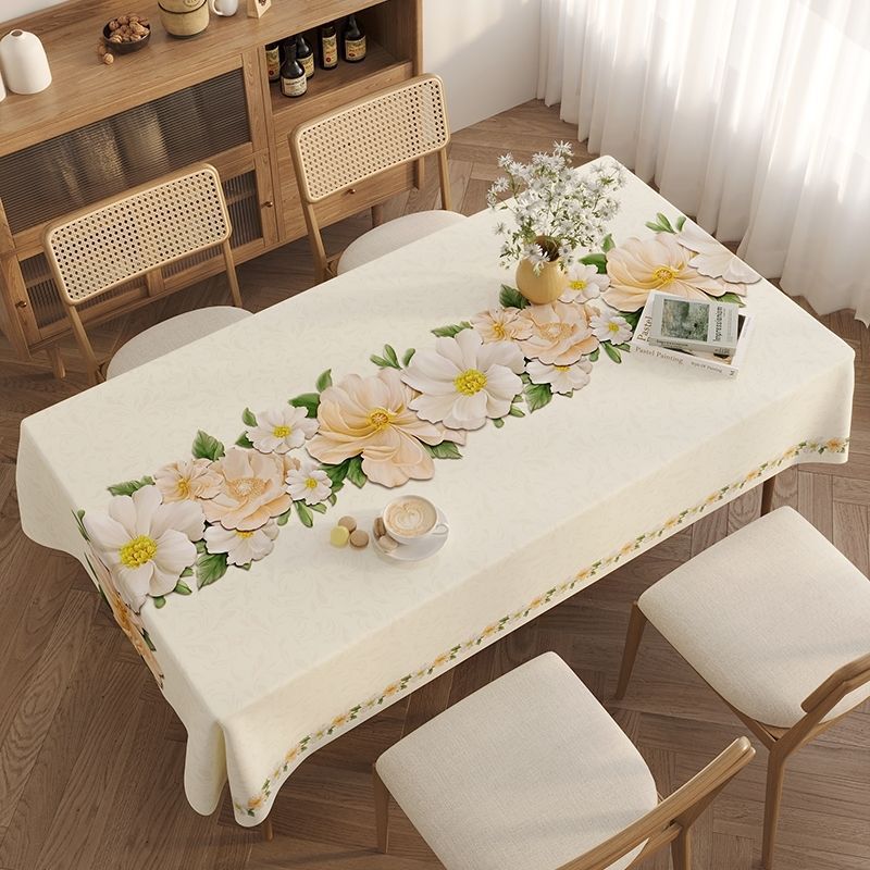B245 light luxury high-grade tablecloth waterproof, oil-proof, scalding-proof and wash-free PVC 2024 new coffee table cloth ins style table mat