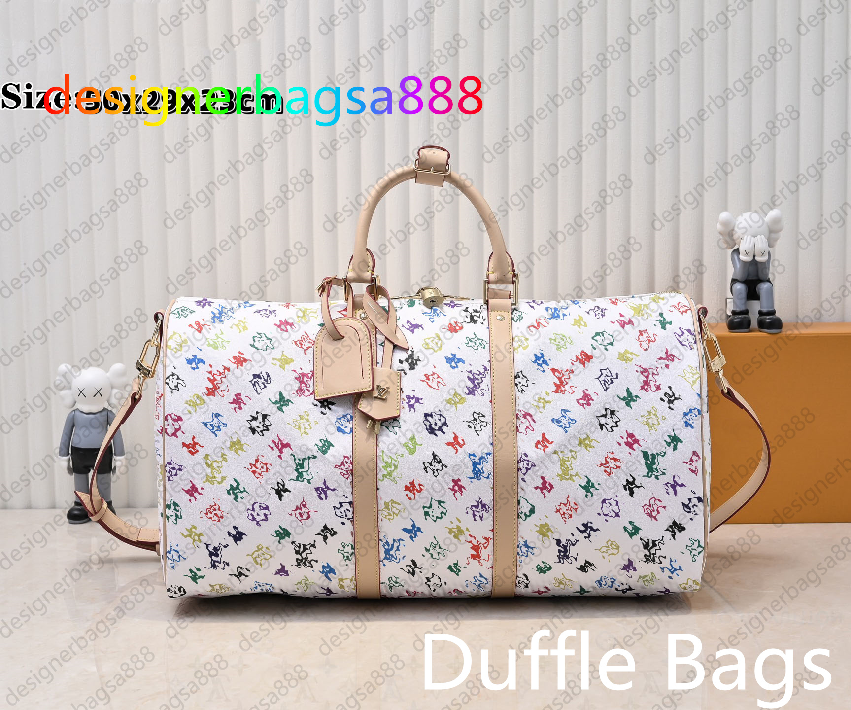 HighQuality Fashion Men Women Travel Duffle Bags Brand Designer Lage Handbags Large Capacity Sport Duffel Bag 50 cm