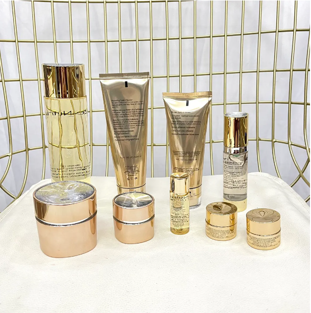 Premierlash Brand Skin Care 9pcs Set Foam Cleanser 125ml Treatment Lotion 200ml Face Hand Eye Creme Serum 9 in 1 Travel Collestion Gift Box Kit