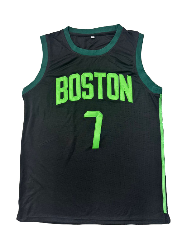 In Stock Basketball Jersey 7 Brown 33 BIRD 100% Stitched Fast Shipping Embroidered Letter Number Design