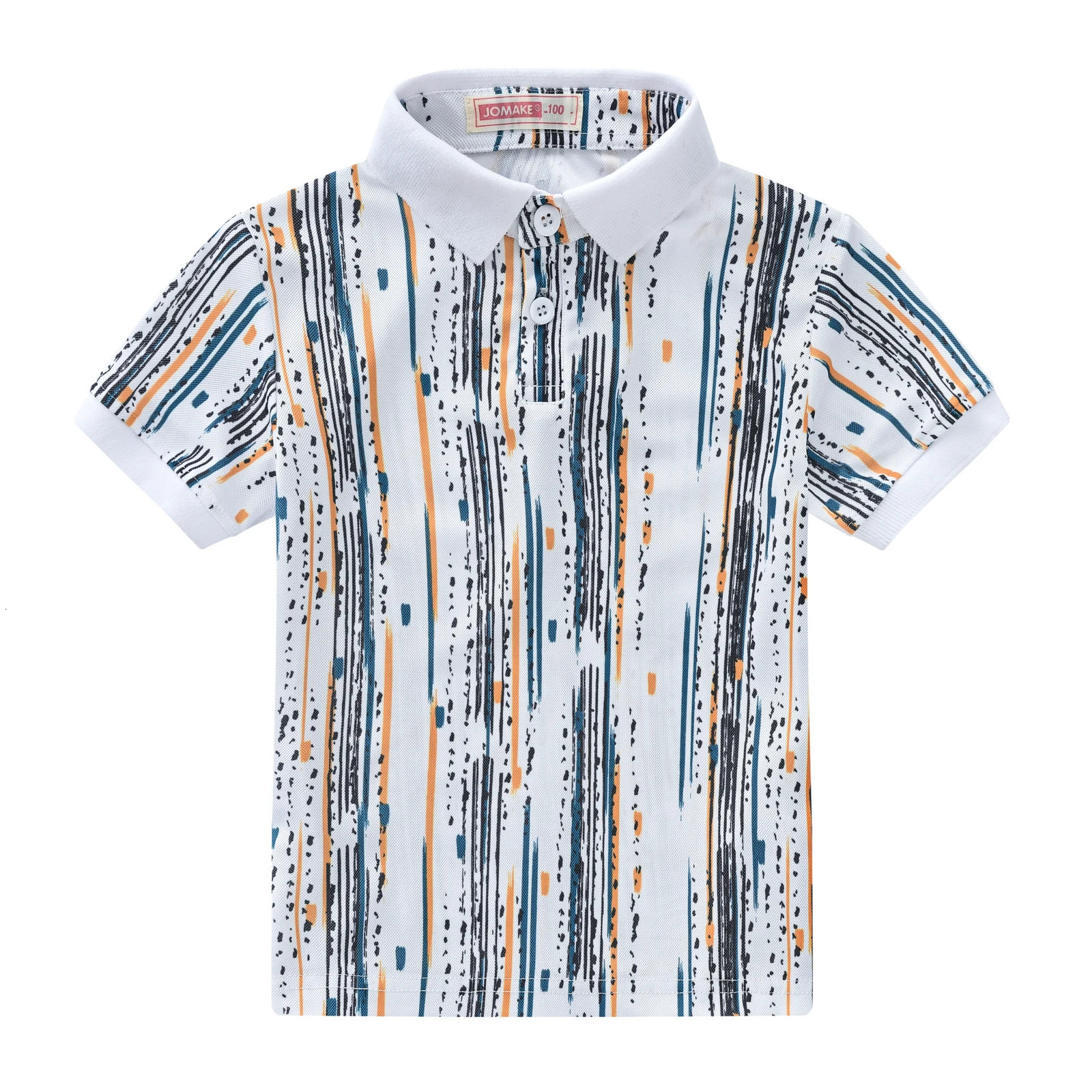 Printing lovely boys and girls fashion printing breathable button blouse leisure classic lapel micro-elastic POLO shirt 250515