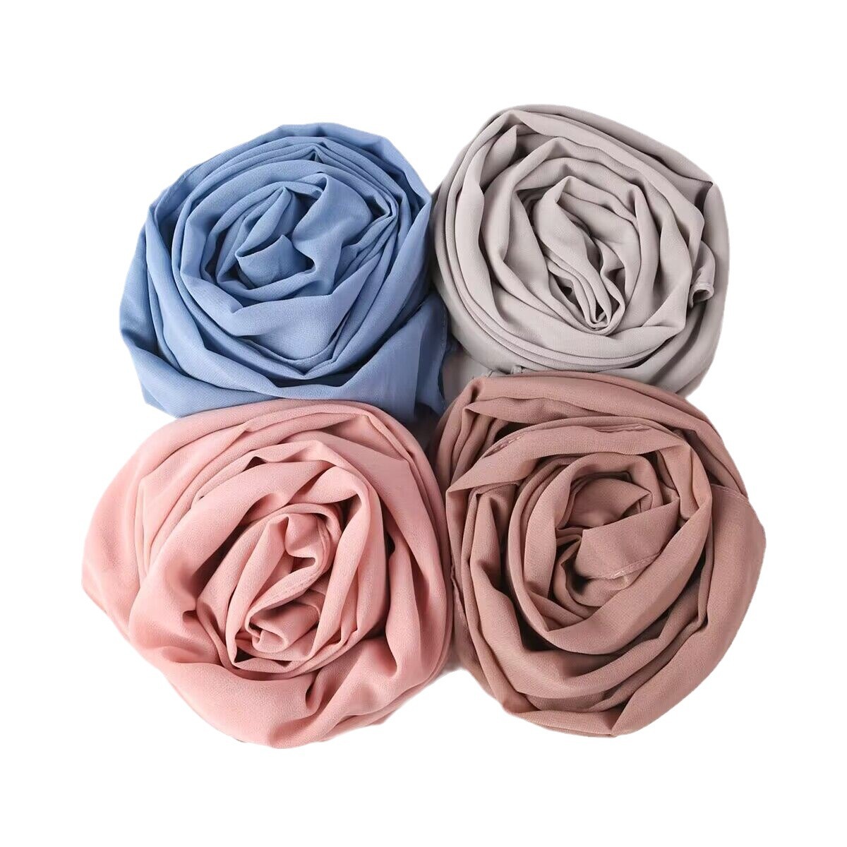 K651 Cross-border spot high-quality Muslim pearl chiffon veil long scarf Malay veil scarf Middle East African shawl
