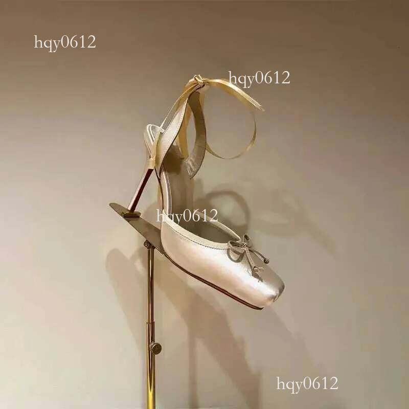 designer Womens rear air fine high-heeled sandals square headband butterfly wedding party ballet high heels 2025 summer new style W250416