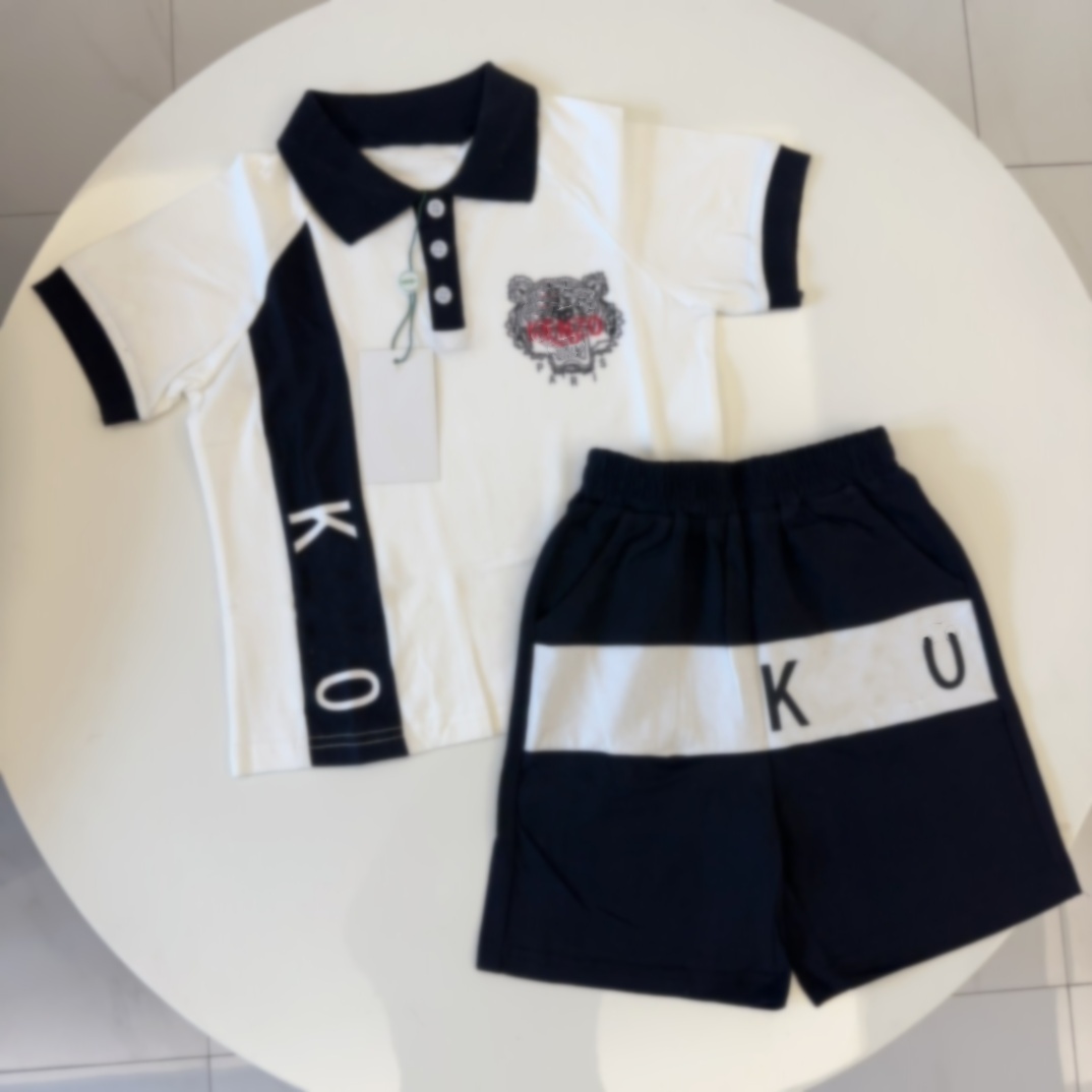 baby polo t shirt sets kid lapel tshirt set Tiger head 2025 New kids clothes boy clothe child tracksuit ages 2-13 streetwear Sports Comfortable son daughter partydress