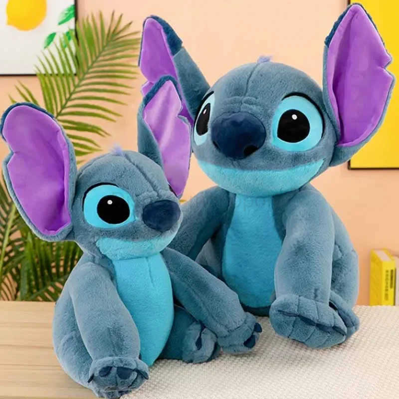 Disney Stitch Plush Toys Dolls Anime Stitch Sitting Stitch 45/60cm Cartoon Stuffed Doll Childrens Comforting Pillow Kids Gifts Z250508