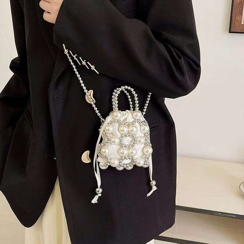 Dinner Bag Dinner Bag Mini Handmade Chain Weaving New Beaded Handheld Fashion Small Pearl Bag KQ KQ