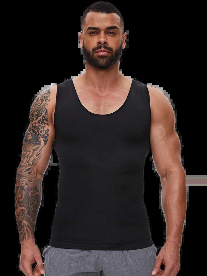 Mens Body Shaper Slimming Compression Vest Undershirt Seamless Waist Trainer Tank Top Belly Control Workout Weight Loss Shapewear W250508