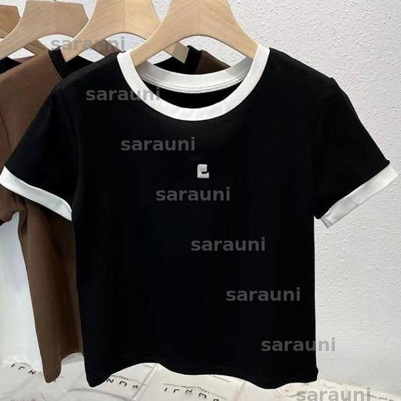 Cute Designer Clothes Women Fashion Casual Loose T Shirt Short Sleeves Summer Daily Outfit Top With Geometric Pattern 4 Color