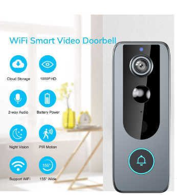 Wireless Smart Wifi Phone Video Door Visual Ring Doorbell Intercom With PIR Night Vision Home Security Camera Z250508